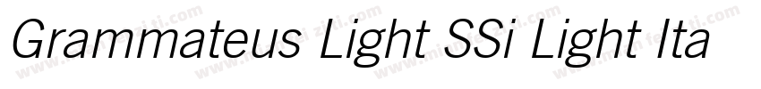 Grammateus Light SSi Light Italic字体转换